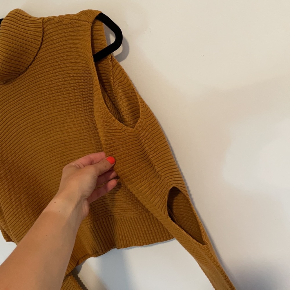 Bcbgeneration Coldshoulder Turtleneck Crop Sweater - image 3